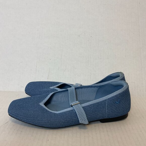 Vivaia Square Toe Mary Jane Shoes 41.5 US 10 Denim Blue - Picture 1 of 11